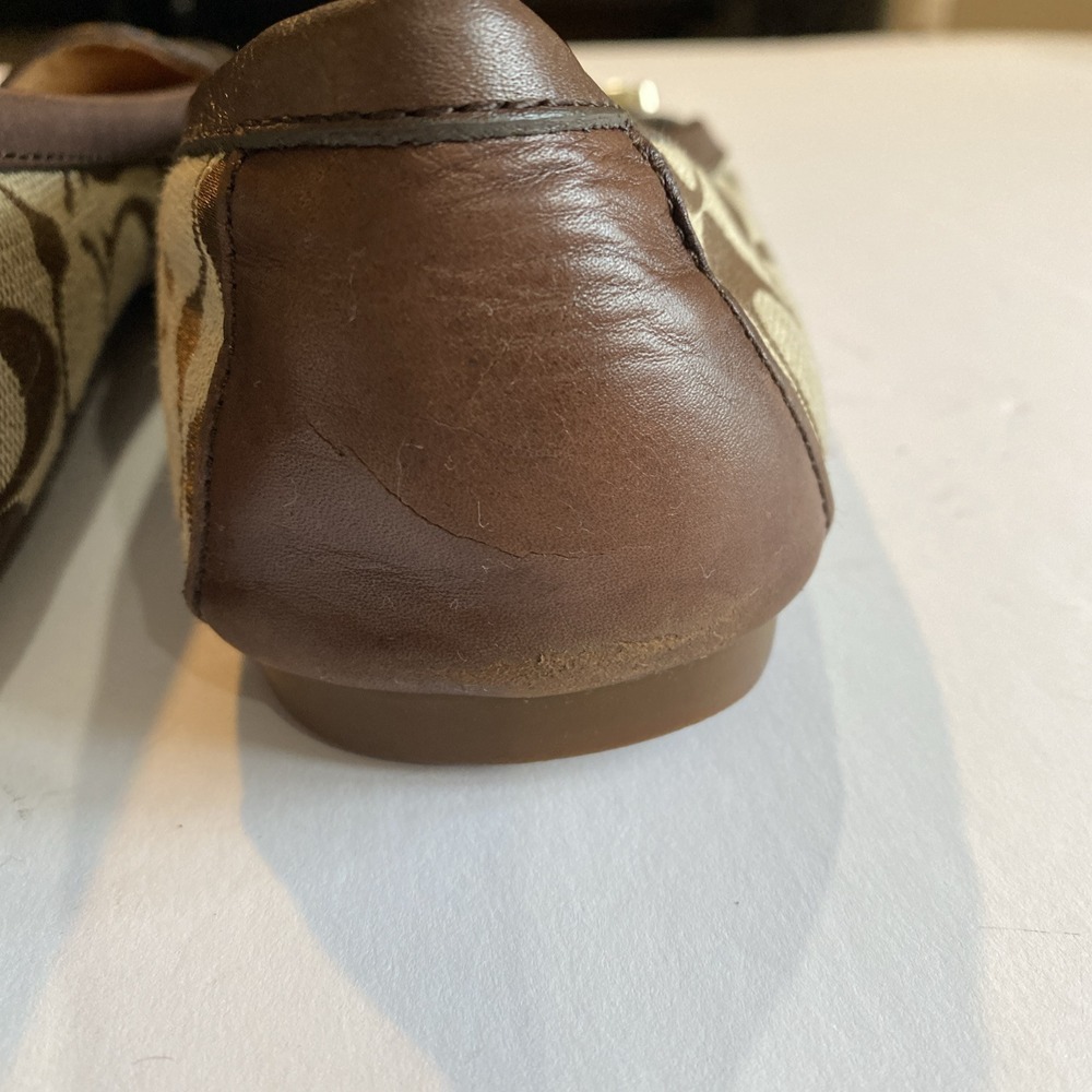 Coach Flores A2160 Women's Brown Casual Slip On Buckle Loafer Flats Size 9.5B - Picture 4 of 13